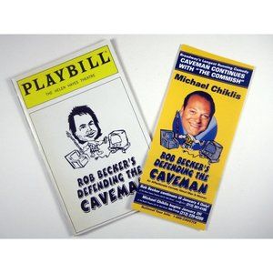 Rob Becker's Defending the Caveman Playbill December 1996 Broadway Fllyer